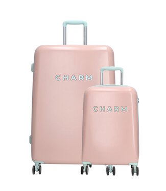 Kofferset 20 + 24 Inch Licht roze | Charm London Capetown