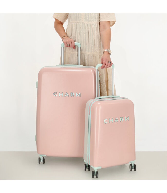 Kofferset 20 + 24 Inch Licht roze | Charm London Capetown - Copy