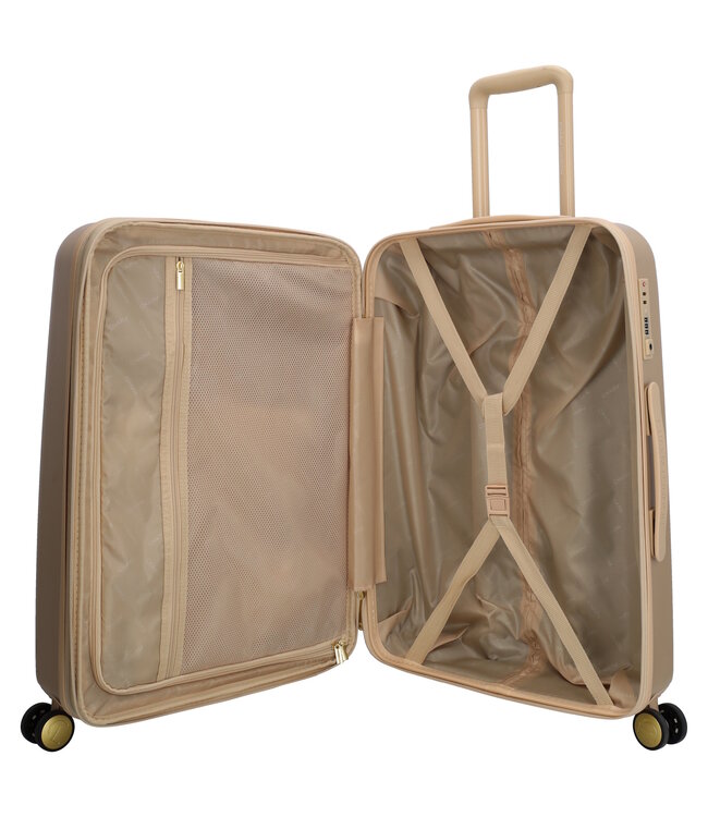 Charm London Capetown Kofferset 2-Delig Champagne – Handbagage & Middenmaat