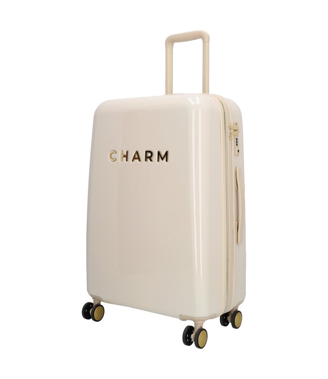 Charm Londen Charm London Capetown Kofferset 2-Delig Beige – Handbagage & Middenmaat