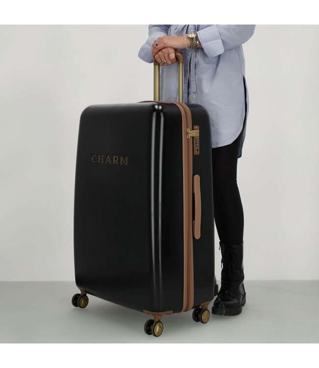Kofferset 20 + 24 Inch Zwart | Charm London Capetown