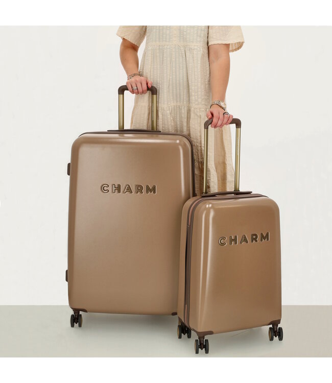 Kofferset 20 + 24 Inch Taupe | Charm London Capetown