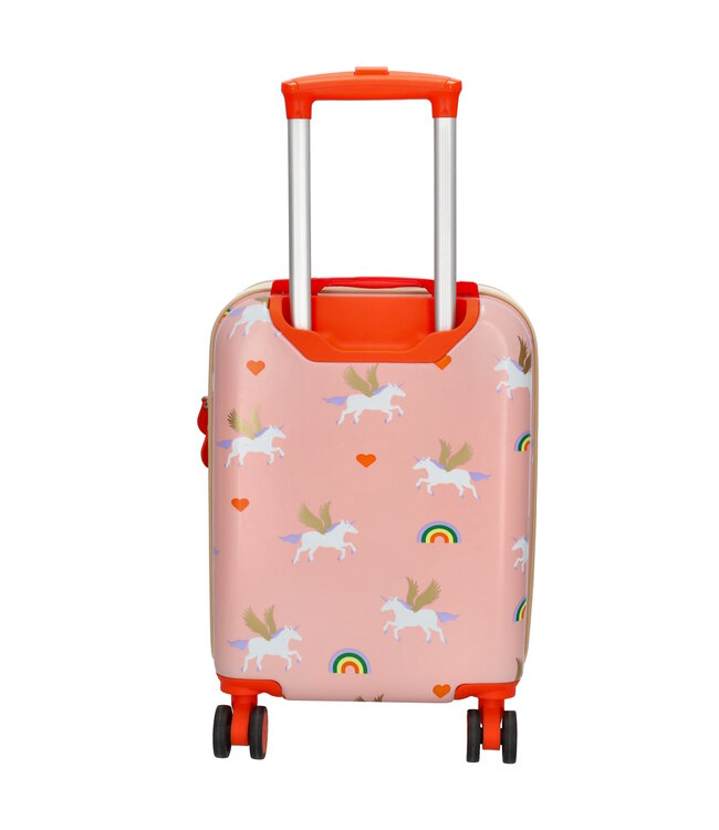 Zebra Zebra Trends Avonturier Kinderkoffer – Handbagage Koffer met 4 Wielen – Perfect voor Vakantie & Logeerpartijtjes (3–10 jaar) - Roze