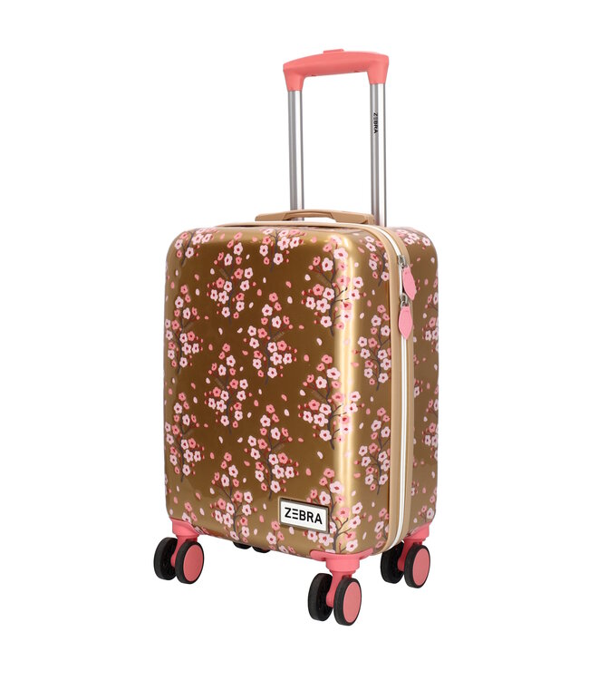 Zebra Trends Avonturier Kinderkoffer – Handbagage Koffer met 4 Wielen – Perfect voor Vakantie & Logeerpartijtjes (3–10 jaar) - Goud