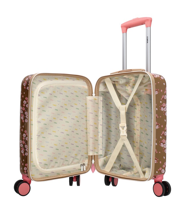 Zebra Zebra Trends Avonturier Kinderkoffer – Handbagage Koffer met 4 Wielen – Perfect voor Vakantie & Logeerpartijtjes (3–10 jaar) - Goud