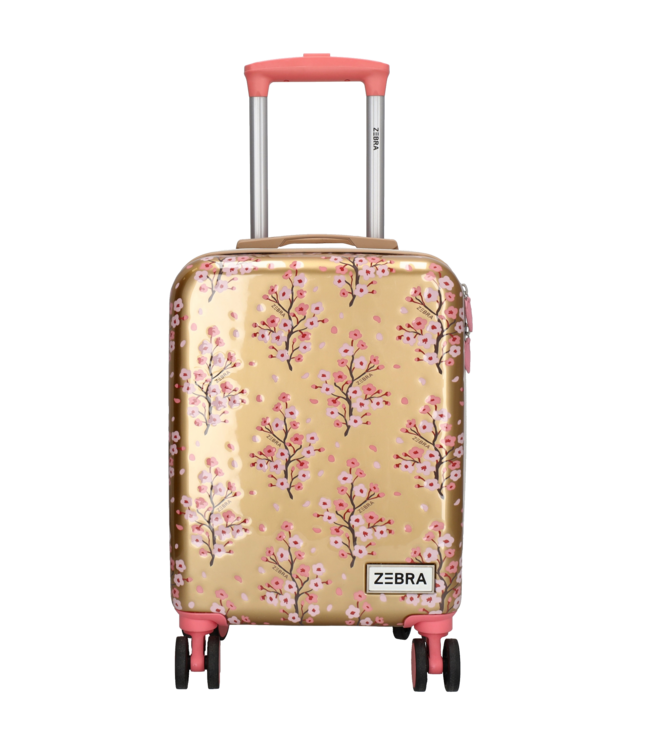 Zebra Trends Avonturier Kinderkoffer – Handbagage Koffer met 4 Wielen – Perfect voor Vakantie & Logeerpartijtjes (3–10 jaar) - Goud