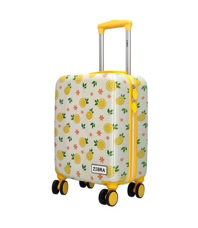 Zebra Trends Avonturier Kinderkoffer – Handbagage Koffer met 4 Wielen – Perfect voor Vakantie & Logeerpartijtjes (3–10 jaar) - Citroen