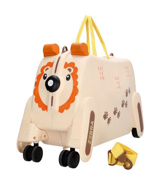 Zebra Zebra Trends Ranger Beige Kinderkoffer Zitkoffer – Ride-On Handbagage Koffer voor Kinderen (3–8 jaar)