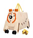 Zebra Zebra Trends Ranger Beige Kinderkoffer Zitkoffer – Ride-On Handbagage Koffer voor Kinderen (3–8 jaar)