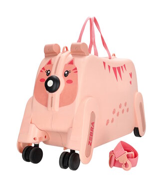 Zebra Trends Ranger Roze Kinderkoffer Zitkoffer – Ride-On Handbagage Koffer voor Kinderen (3–8 jaar)