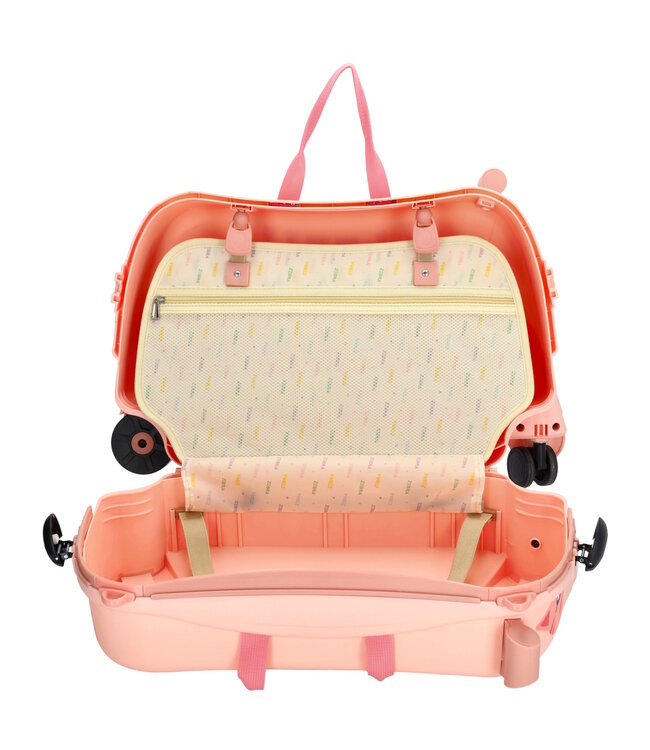 Zebra Zebra Trends Ranger Roze Kinderkoffer Zitkoffer – Ride-On Handbagage Koffer voor Kinderen (3–8 jaar)