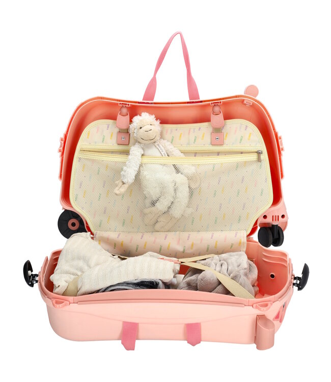 Zebra Trends Ranger Roze Kinderkoffer Zitkoffer – Ride-On Handbagage Koffer voor Kinderen (3–8 jaar)