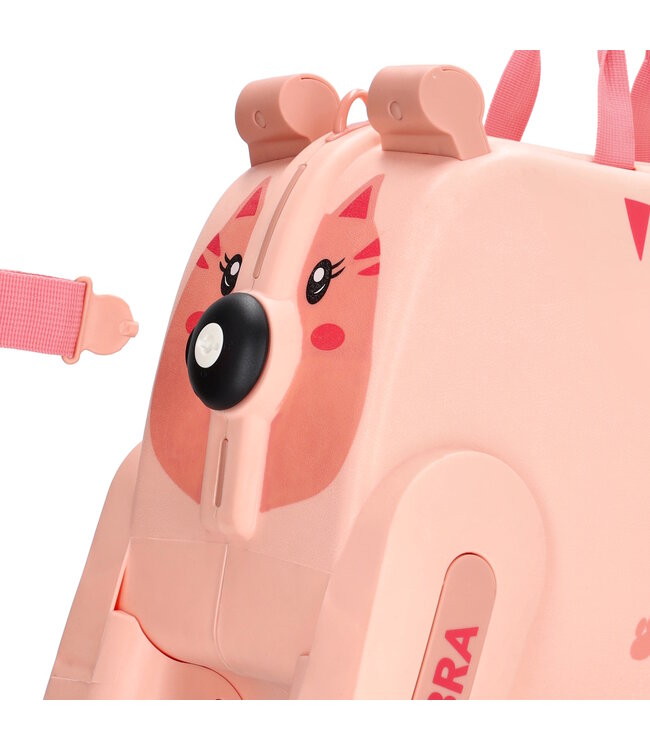 Zebra Zebra Trends Ranger Roze Kinderkoffer Zitkoffer – Ride-On Handbagage Koffer voor Kinderen (3–8 jaar)