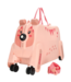 Zebra Zebra Trends Ranger Roze Kinderkoffer Zitkoffer – Ride-On Handbagage Koffer voor Kinderen (3–8 jaar)