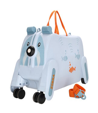 Zebra Trends Ranger Blauw Kinderkoffer Zitkoffer – Ride-On Handbagage Koffer voor Kinderen (3–8 jaar)