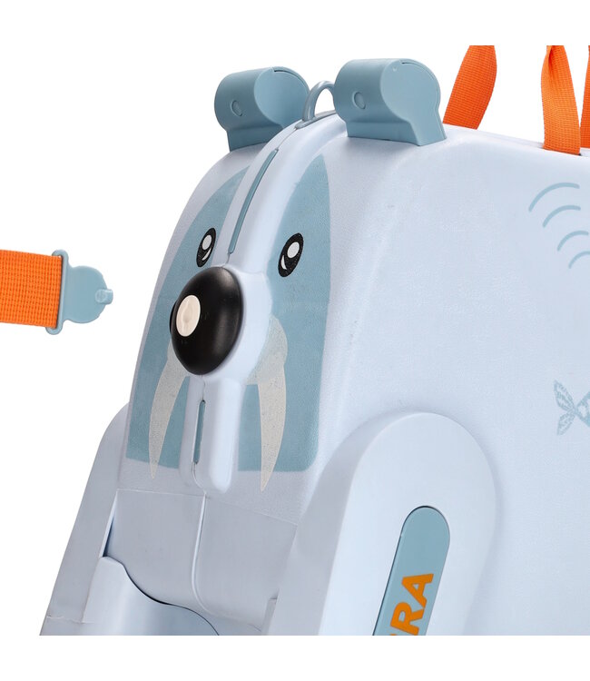 Zebra Trends Ranger Blauw Kinderkoffer Zitkoffer – Ride-On Handbagage Koffer voor Kinderen (3–8 jaar)