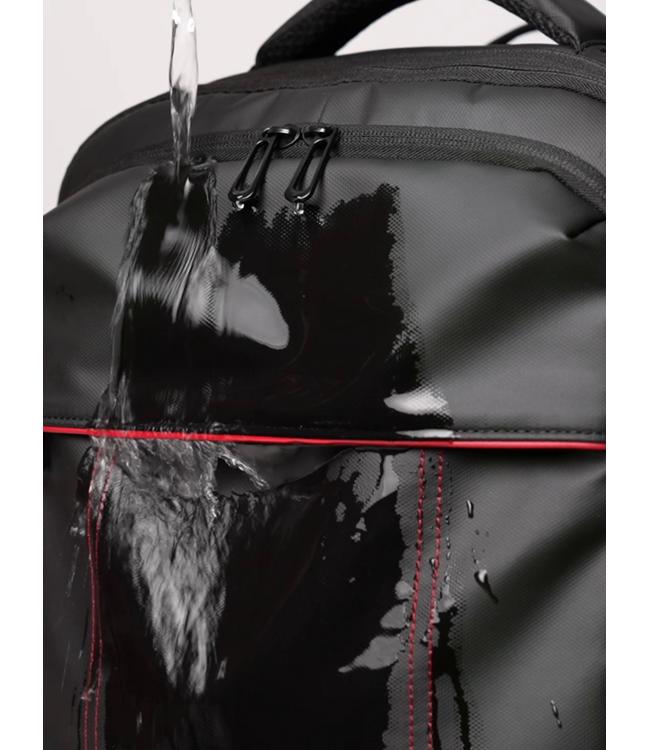 Basic Vacuum Fietsrugzak Zwart met Expandable Functie en Cijferslot – Waterafstotend, Vacuümvak & Laptopvak – Ideaal voor Fiets, Motor en Reizen – 48×28×13 cm