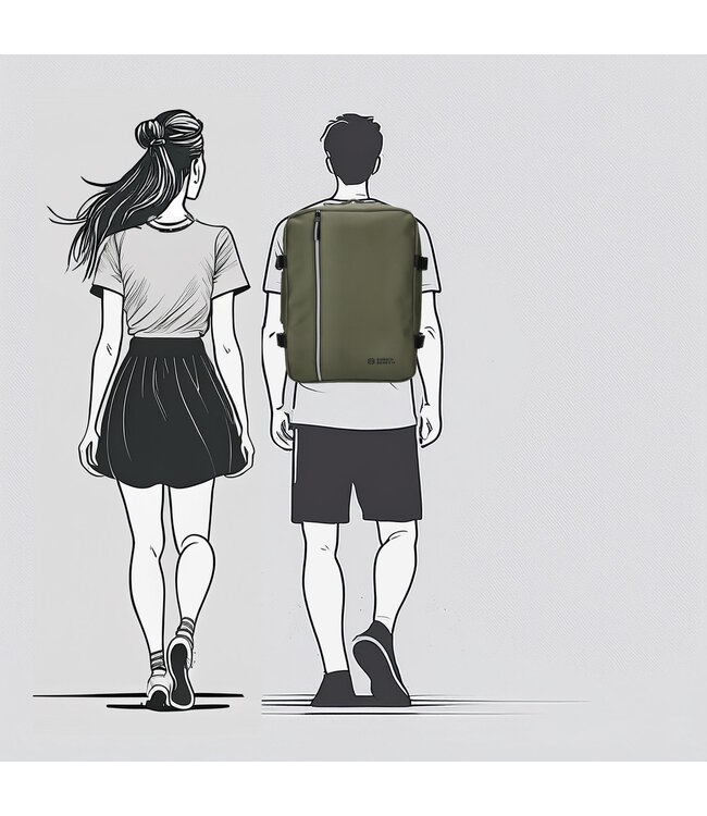 Enrico Benetti Enrico Benetti Bergen Waterproof Fietsrugzak Olijfgroen met Laptopvak tot 17 inch – Lichtgewicht 500g, 24 Liter, Gewatteerde Rugpanel – Ideaal voor Fiets, Werk en Reizen – 40×30×20 cm