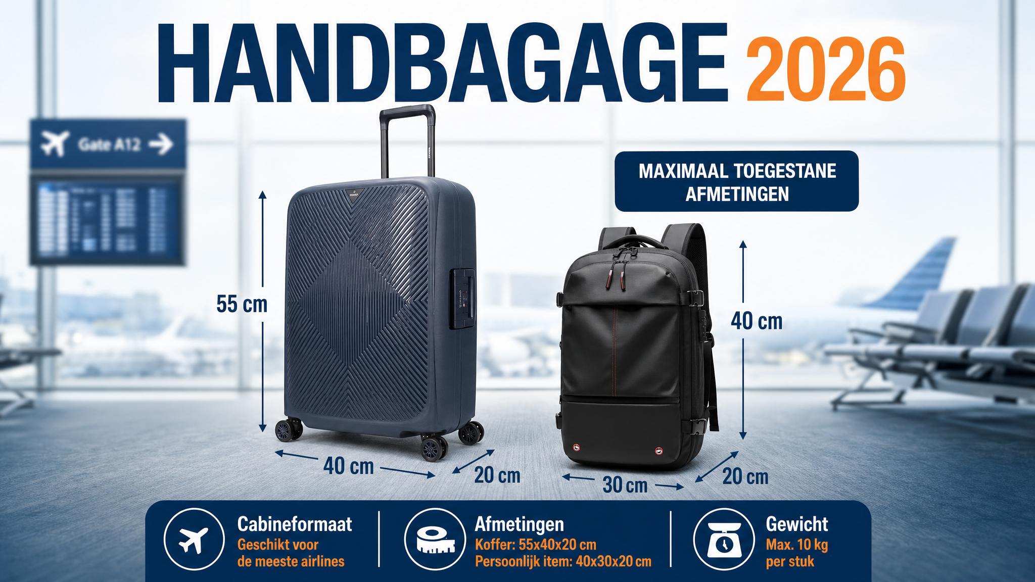Handbagage in 2026: wat mag je mee en welke koffer past echt in het vak?