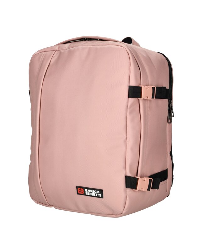 Enrico Benetti KLM Rugzak Roze 40x30x20 Innsbruck underseater GRATIS adreslabel, oogmasker en oordopjes
