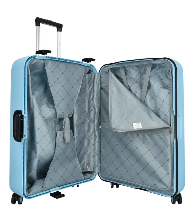 Enrico Benetti Chicago Koffer Groot licht blauw 96 Liter 75x50x27,5cm