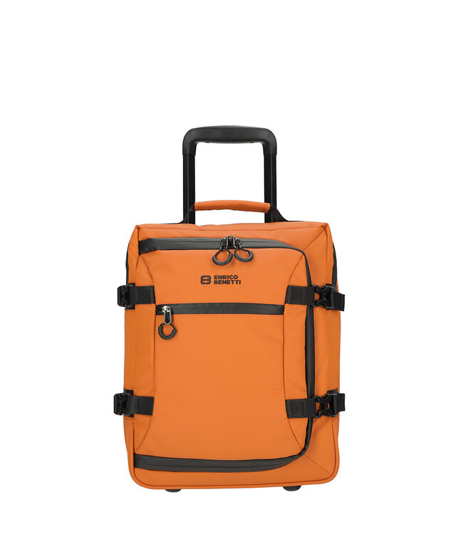 Enrico Benetti Enrico Benetti Stockholm underseater wieltas 40x30x20 cm Oranje – waterafstotende handbagage met wielen voor onder de vliegtuigstoel (gratis bagage Ryanair & Transavia)