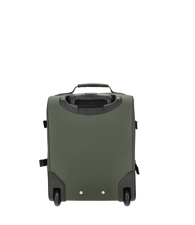 Enrico Benetti KLM handbagage geschikte afmeting – Enrico Benetti Stockholm underseater met wielen 40x30x20 cm – waterafstotende wieltas voor onder de vliegtuigstoel – Olijfgroen