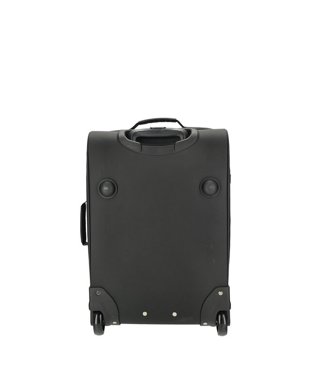 Enrico Benetti Enrico Benetti Stockholm handbagage reistas Zwart – lichtgewicht 2-wiels cabin bag – 55x35x20 cm – 38,5 liter – waterafstotend nylon/polyester