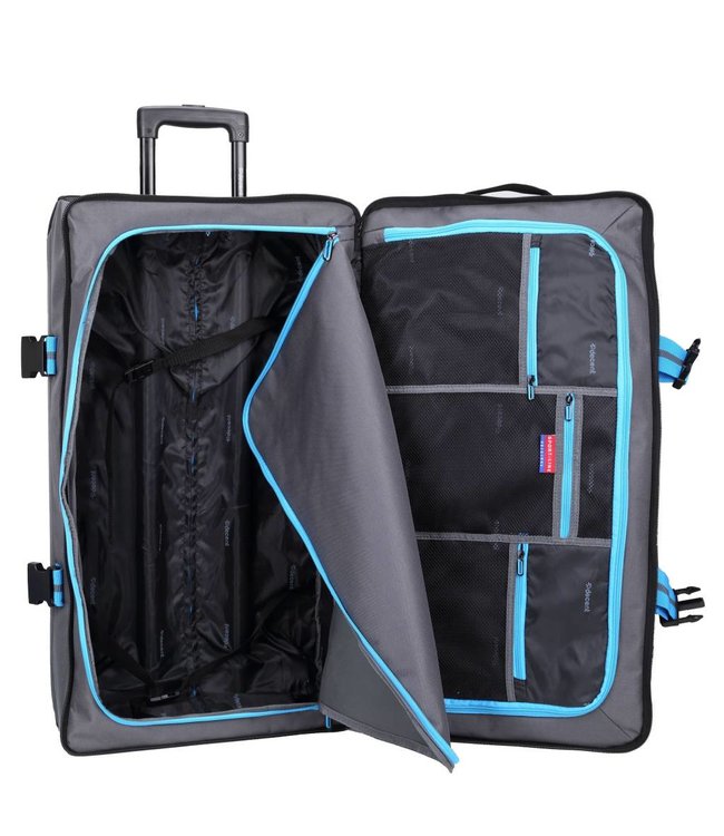 Decent Sport-Line Trolley Blauw-Grijs Double Loader Wieltas 95 Liter