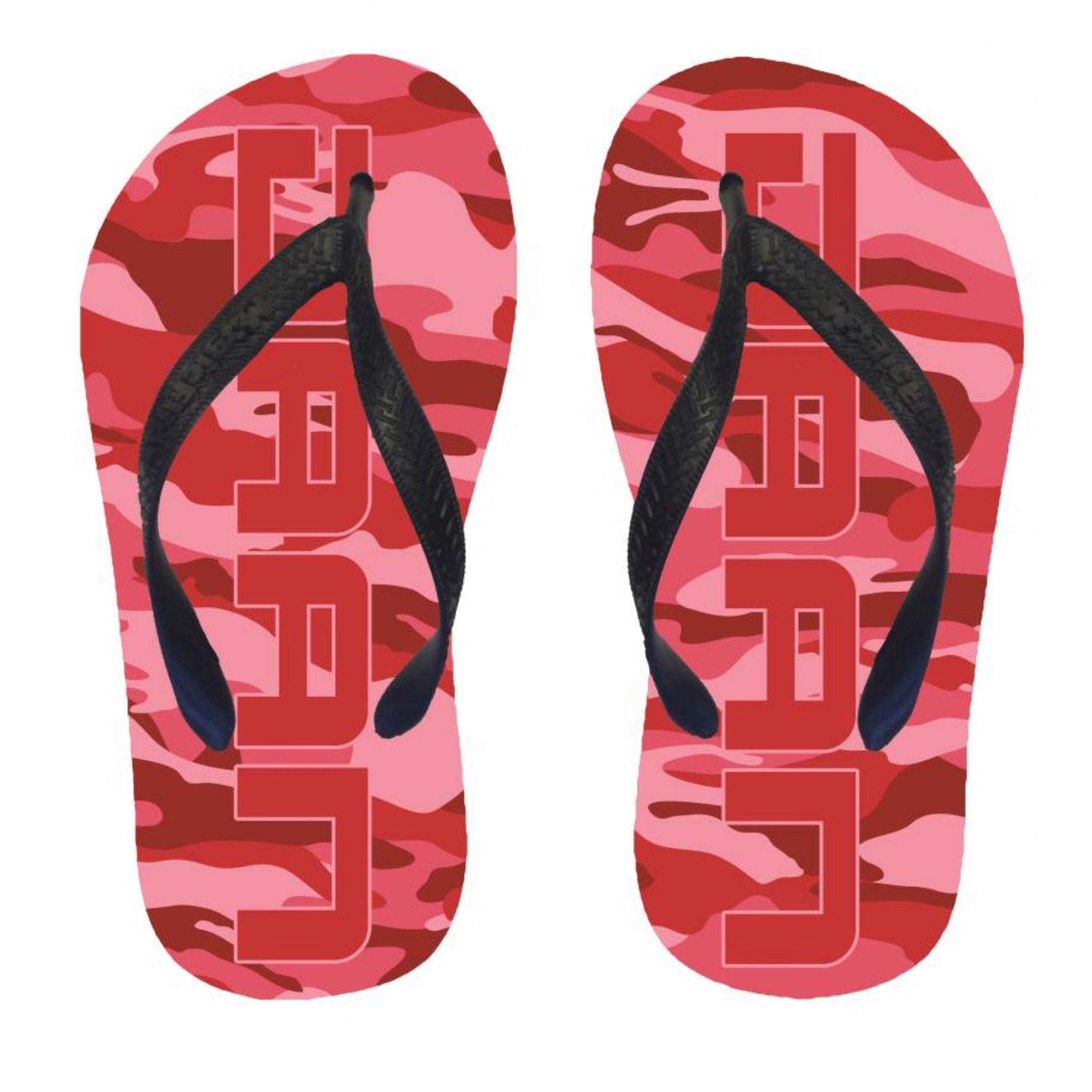 Slippers camouflage met naam