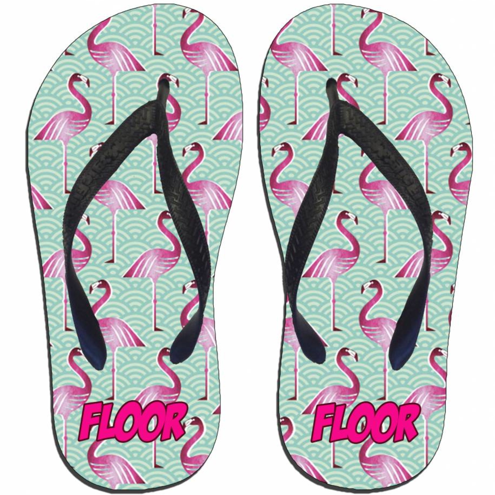 Flamingo slipper met naam