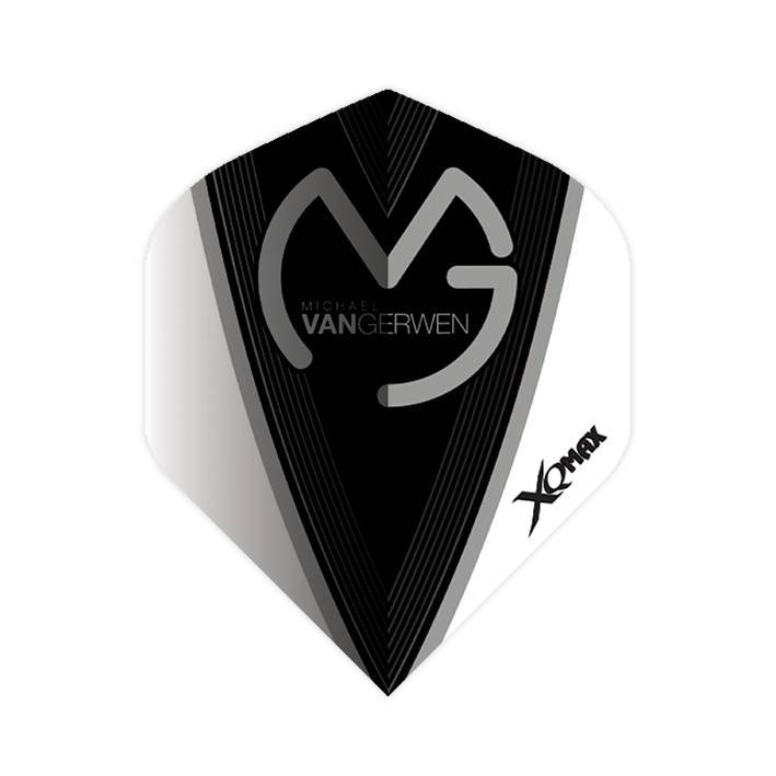 Xqmax Darts Xq Max Michael Van Gerwen Flight Black And White xqmax darts kopen in de aanbieding