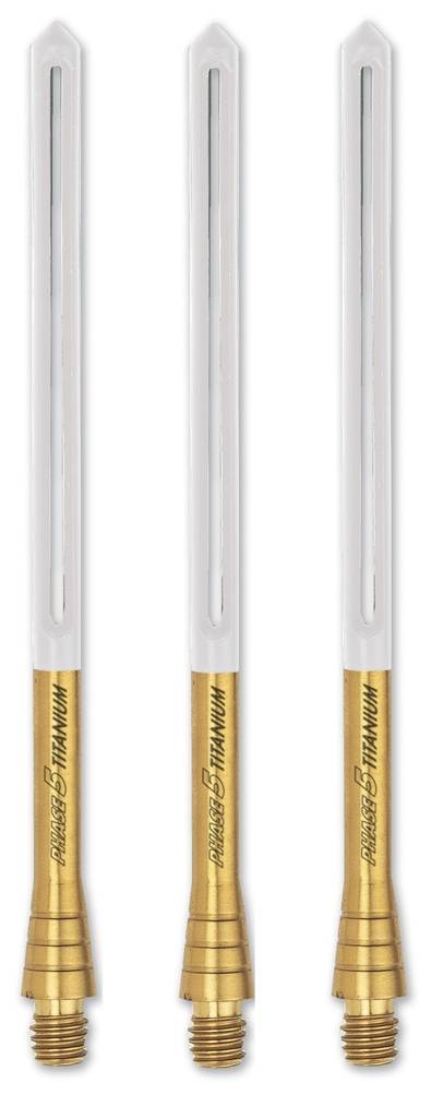 Unicorn Darts Phase 5 Shafts Golden Titanium Slik Stik unicorn darts kopen in de aanbieding