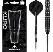Mission darts Mission Kuro Black M3 95% - Black Titanium - Rear Iso Grip