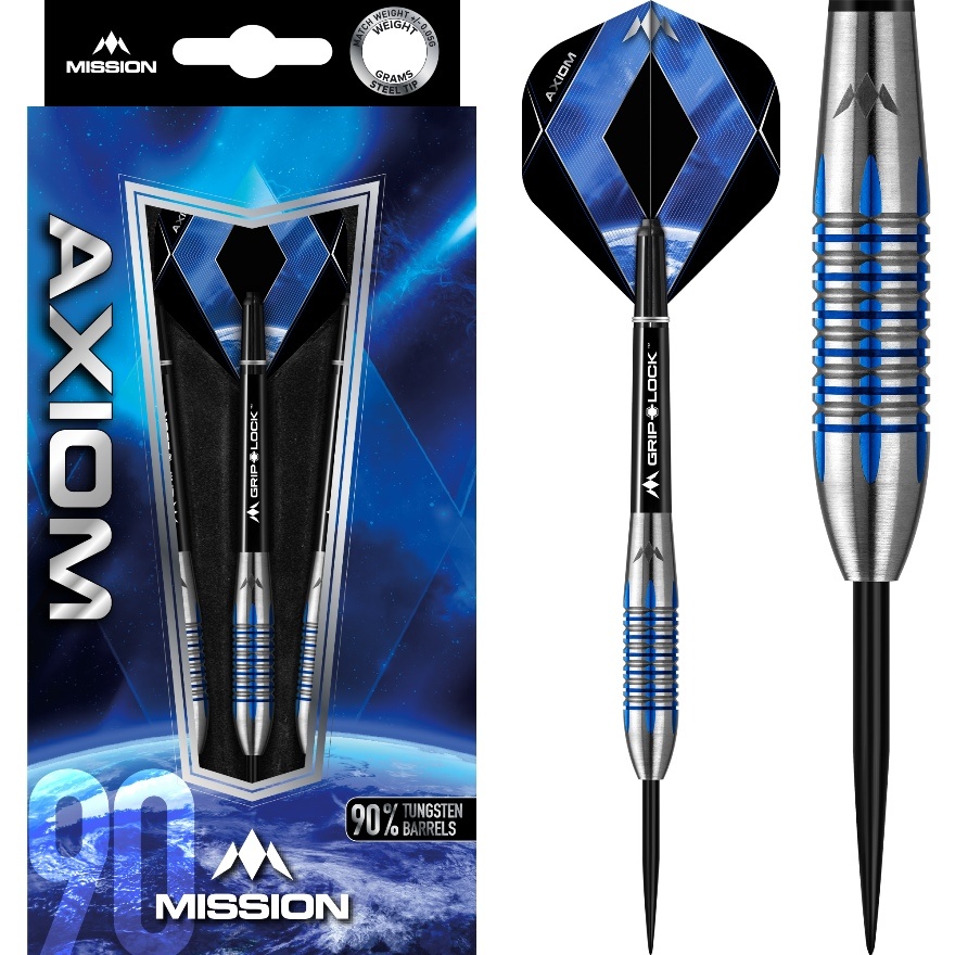 Mission darts Mission Axiom Blue M4 90% - Centre Ring Mission darts Mission Axiom Blue M4 90% - Centre Ring