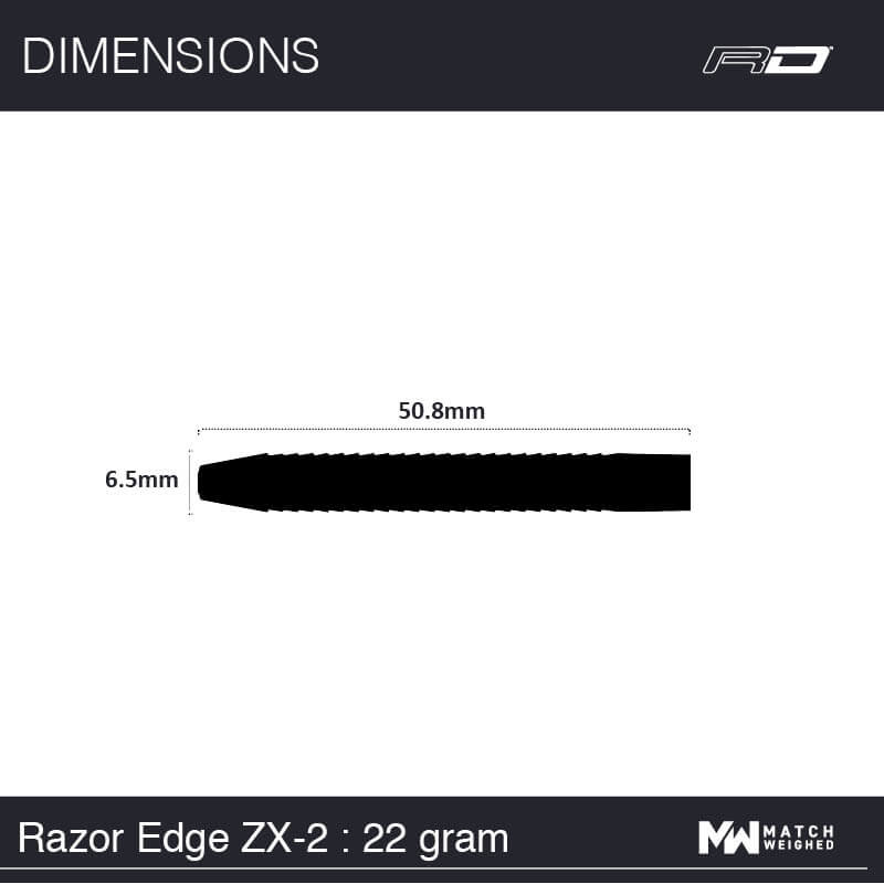 Red Dragon darts Red Dragon - 85% Tungsten - Razor Edge ZX-2