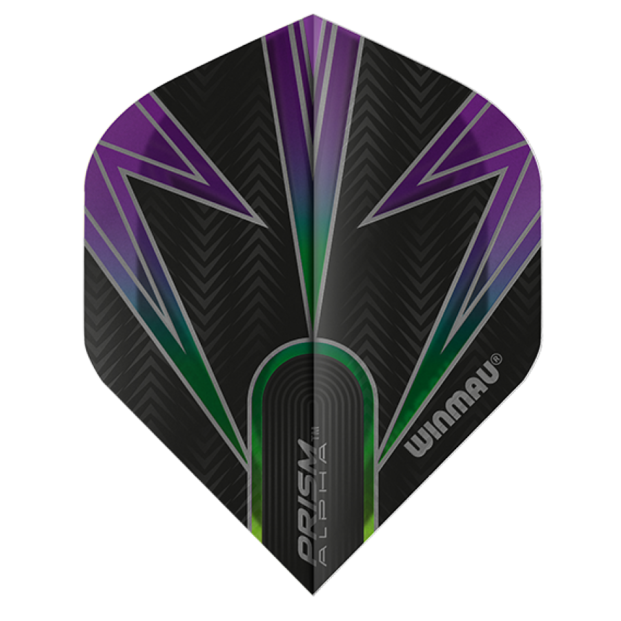 Winmau Darts Winmau Prism Alpha Flights in zwart, paars en groen