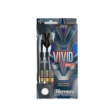Harrows Darts Harrows Vivid Brass dartpijlen zwart/goud Harrows Darts Harrows Vivid Brass dartpijlen zwart/goud