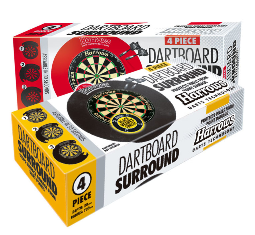 Harrows 4 Piece Dartboard Surround Zwart