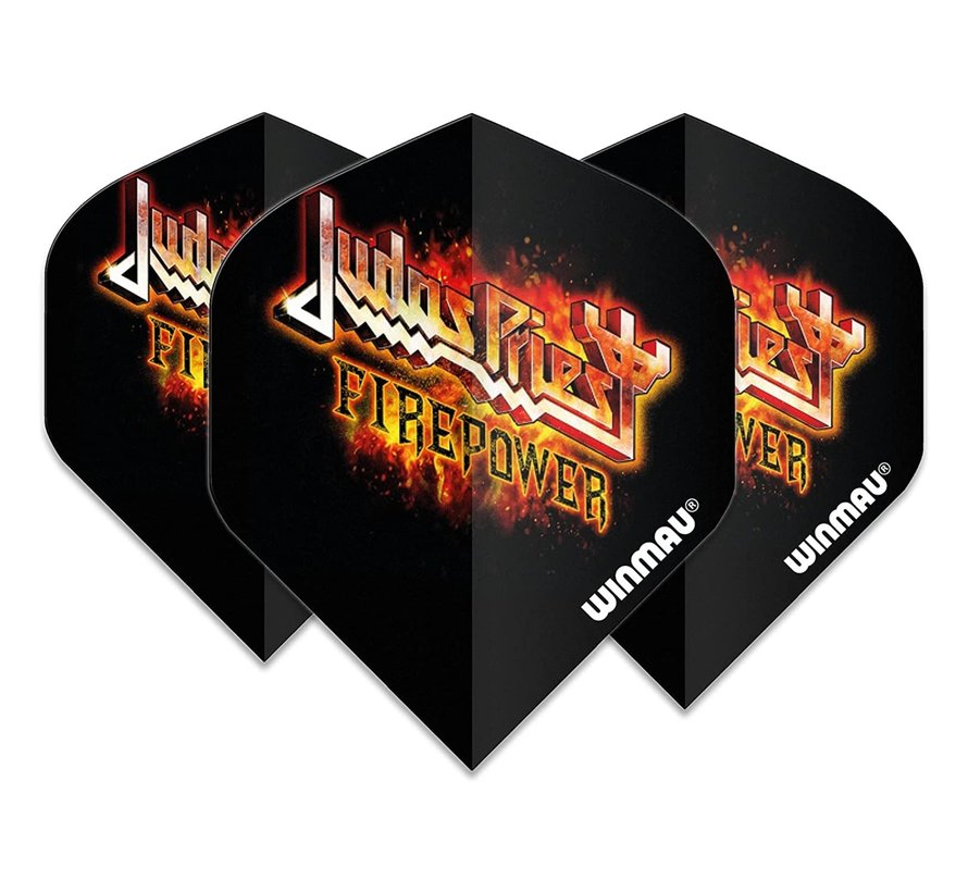 Winmau Rock Legends Judas Priest dart flights Flaming Logo