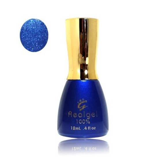 Real Nail Gel-Nagellack Blau Metallic