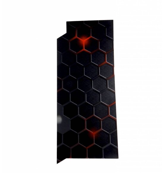 PS4 Aufkleber Schwarz Hexagon
