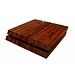 PS4 Aufkleber Dunkles Holz Eiche