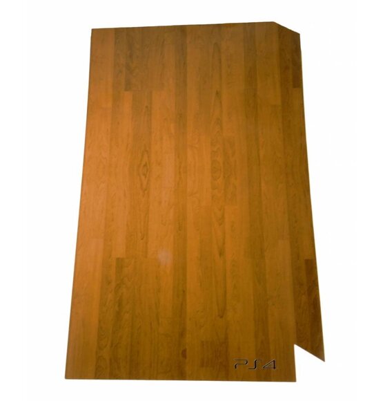 PS4 Aufkleber Holz Kirsche