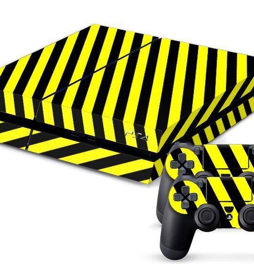 Sticker Black / Yellow Zebra For The Playstation 4