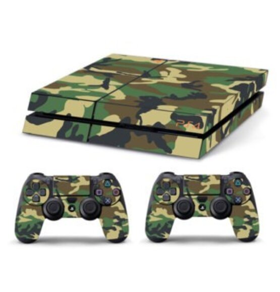 Sticker Green Army Pattern For Playstation 4