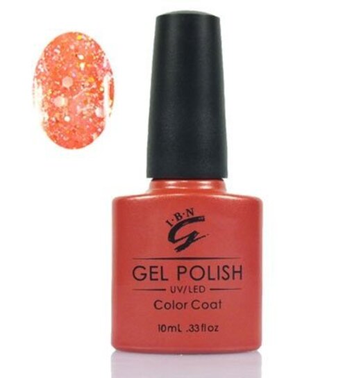 IBN Gel-Nagellack Koralle Glitzer