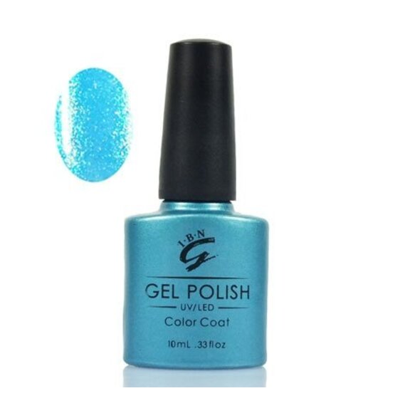 IBN Gel-Nagellack Hellblau Glitzer