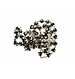Rosary Silver / Anthracite Metal Beads Hearts