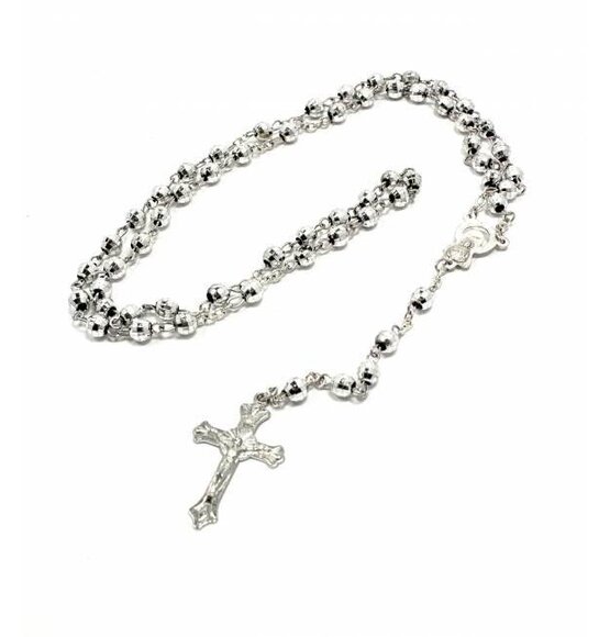 Rosary Plastic Silver